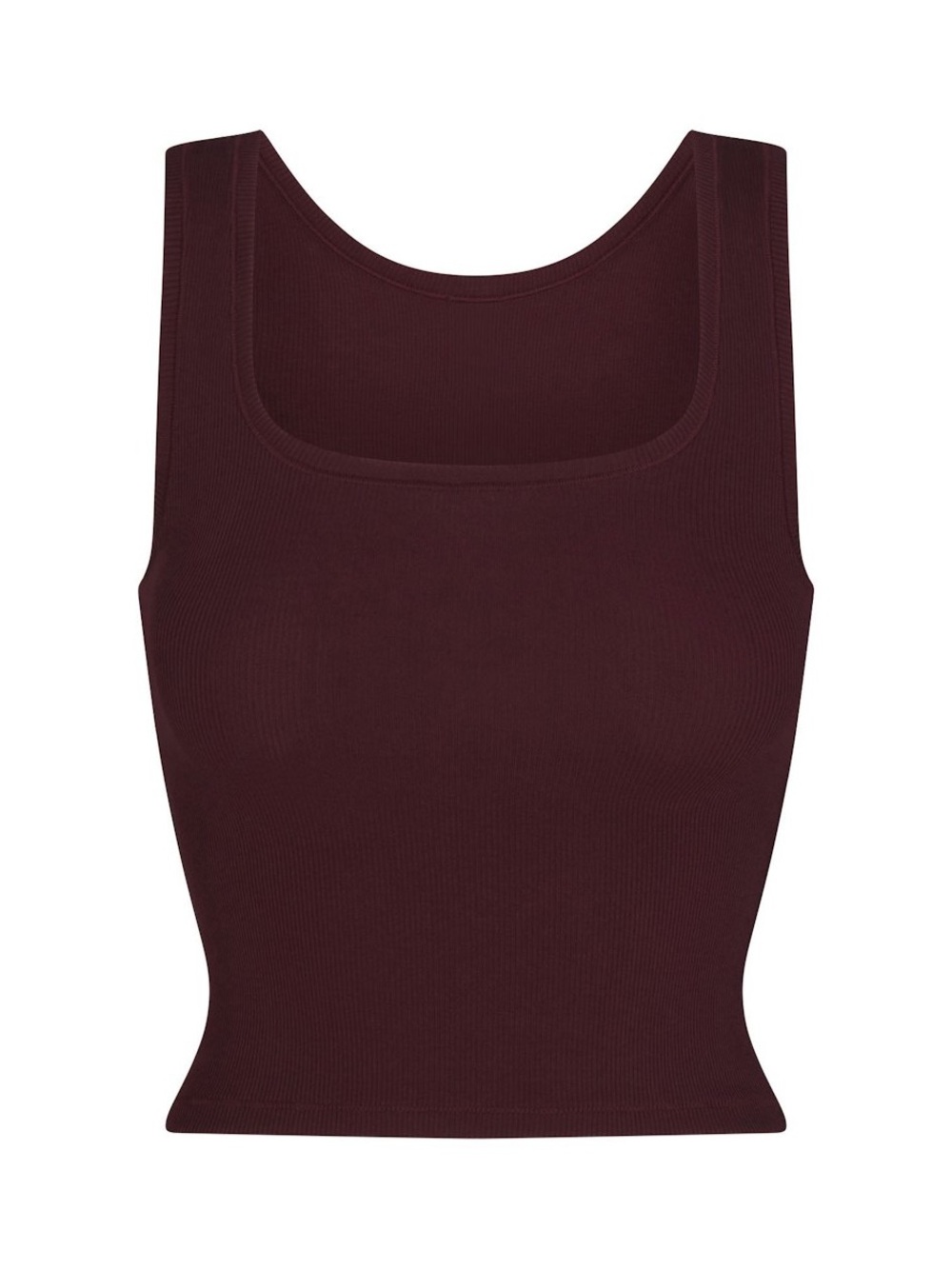NEW SKIMS COTTON RIB TANK TOP CURRANT M - Picture 5 of 6